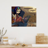 Poster Poe's Flight ART IMPRIMER steampunk fairy urbaine (Cuisine)