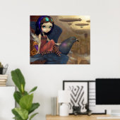Poster Poe's Flight ART IMPRIMER steampunk fairy urbaine (Bureau à domicile)