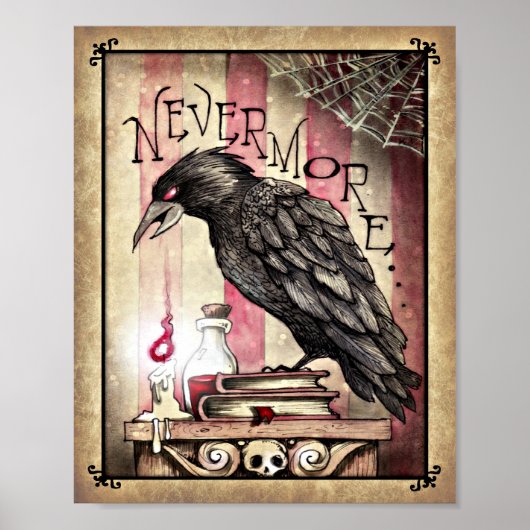 Poster Poe's Raven Nevermore (Devant)