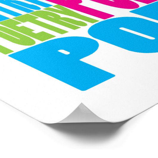 Poster Poésie colorée (Coin)