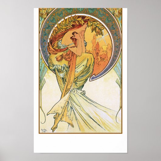 Poster Poésie de Alphonse Mucha (Devant)