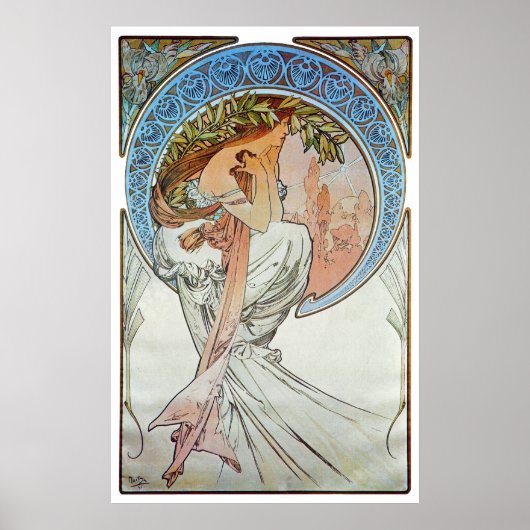 Poster Poésie, Mucha (Devant)