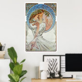 Poster Poésie, Mucha (Bureau à domicile)