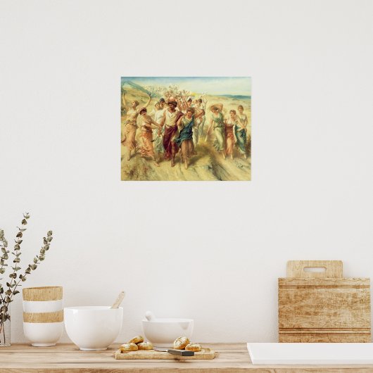 Poster Poet Anacreon (570-485 BC) with Muses, 189 (Cuisine)