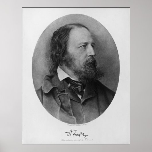 Poster Poète Alfred Lord Tennyson Portrait (Devant)