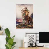 Poster Poète mort porté par un Centaur (coucher du soleil (Bureau à domicile)