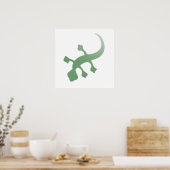 Poster Poetica Gecko en vert (Cuisine)