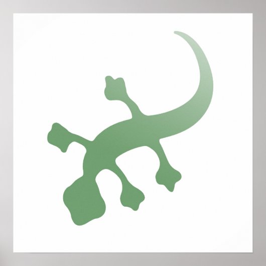 Poster Poetica Gecko en vert (Devant)