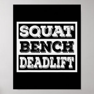 Poster Poids Banc de squat Deadlift entraînement Gym Wei