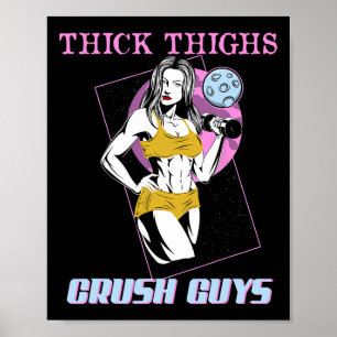 Poster Poids Bodybuilding Fitness Thighs épais Cr