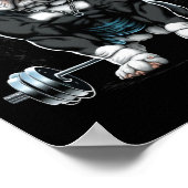 Poster Poids Chien Fun Fitness Gym Bulldog (Coin)