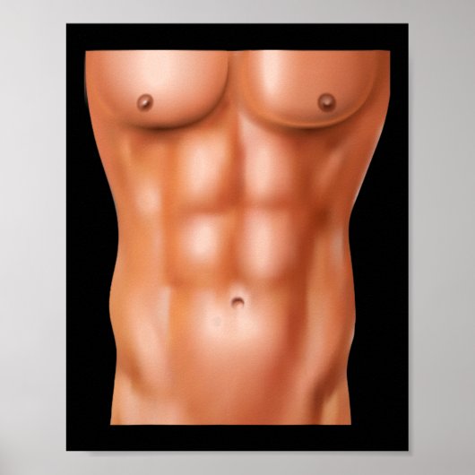 Poster Poids de la musculation de la musculation six pack (Devant)