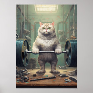 Poster Poids de levage de chats