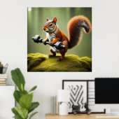 Poster Poids de levage des écureuils (Bureau à domicile)