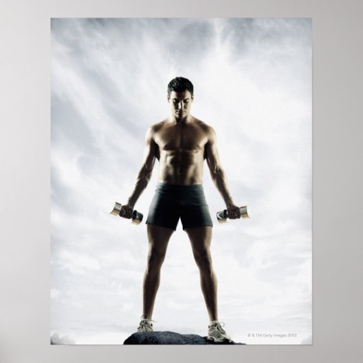 Poster Poids de levage pour homme 3 (Devant)