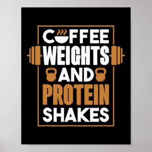 Poster Poids Du Café Et Pâtes De Protéines