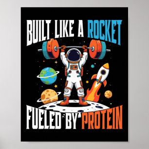 Poster Poids Et Bodybuilding Cos Espace Astronaut