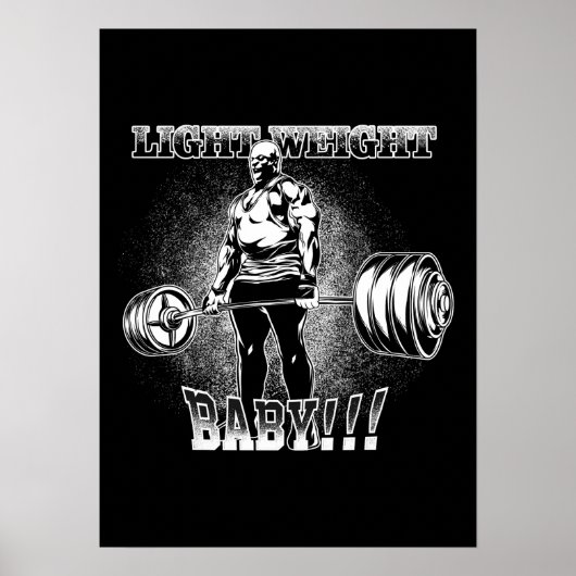 Poster Poids léger bébé - Gym entraînement Motivationnel (Devant)