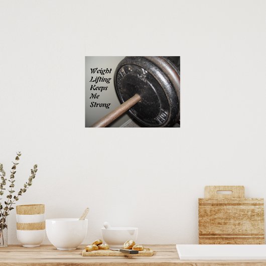 Poster Poids Levant message de motivation (Cuisine)