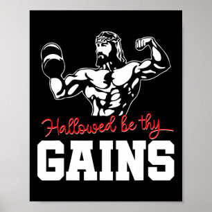 Poster Poids Lifting Bodybuilding Devait Être Vos Gains