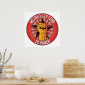 Poster Poids Lifting est puissance (Cuisine)