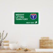 Poster Poids Lifting Suivant Quitter (Cuisine)