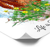 Poster Poignée à la main de poulet et citation (Coin)