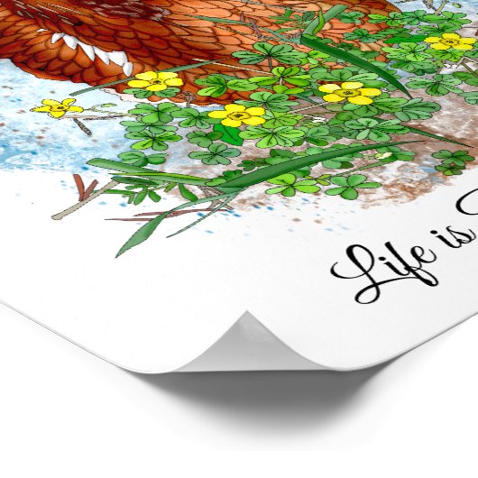 Poster Poignée à la main de poulet et citation (Coin)