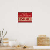 Poster Poignée avec soin, signe fragile (Cuisine)