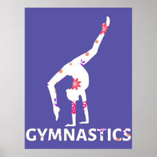 Poster Poignée d'alimentation à fleurs de gymnastique