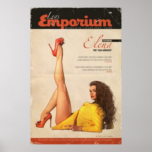 Poster Poignée de couverture fille "La déesse des jambes" (Devant)