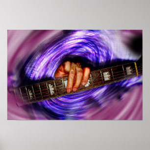 Poster Poignée de guitare violet Vortex