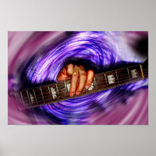 Poster Poignée de guitare violet Vortex (Devant)