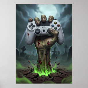 Poster Poignée de manette pour joueur zombie - Grip de co