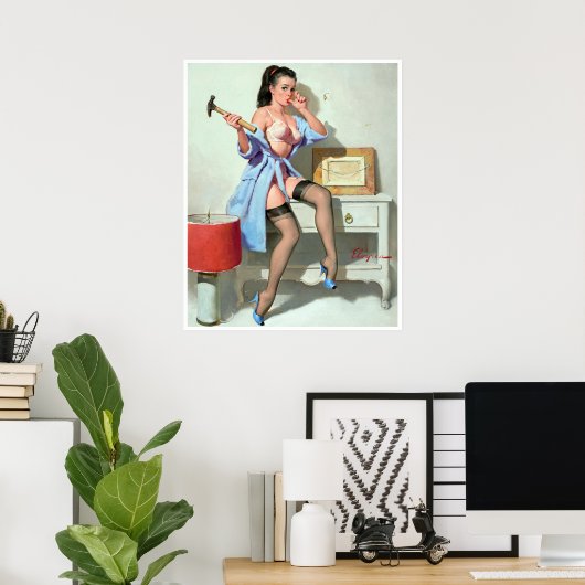 Poster Poignée du pouce vers le haut (Bureau à domicile)