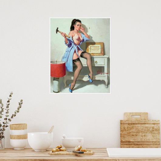 Poster Poignée du pouce vers le haut (Cuisine)