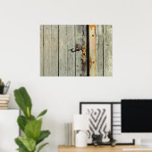 Poster Poignée patinée de porte rouillée (Bureau à domicile)