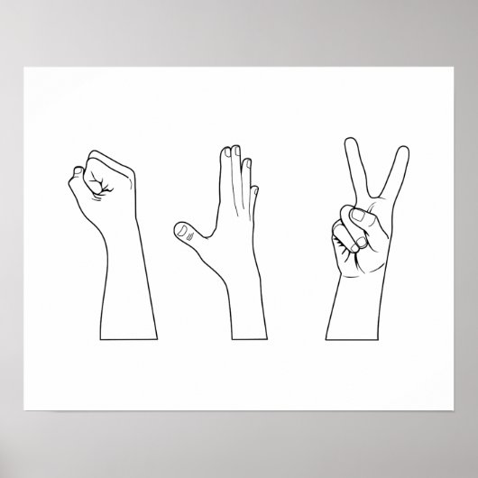 Poster Poignées de ciseaux de papier (Devant)