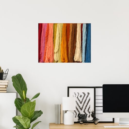 Poster Poignées de fils colorés (Bureau à domicile)