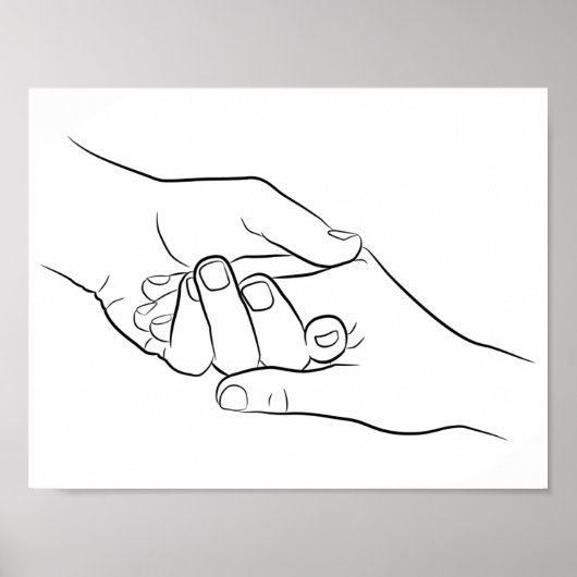 Poster Poignées minimes Ligne Art mignon Simple Moderne (Devant)