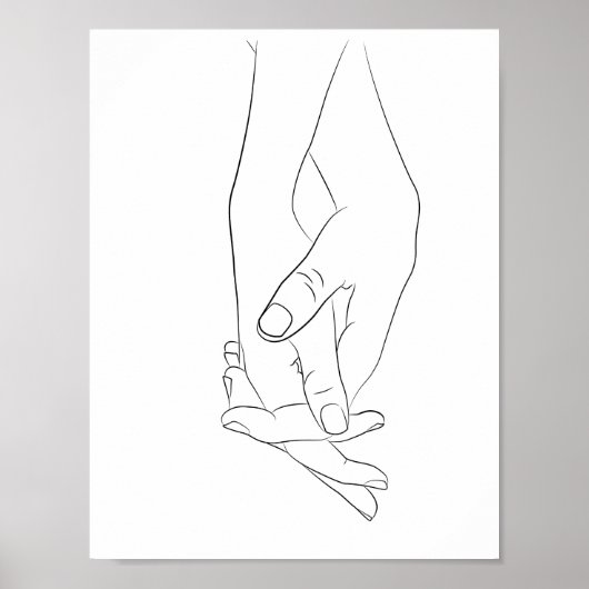 Poster Poignées minimes Ligne Art mignon Simple tendance (Devant)