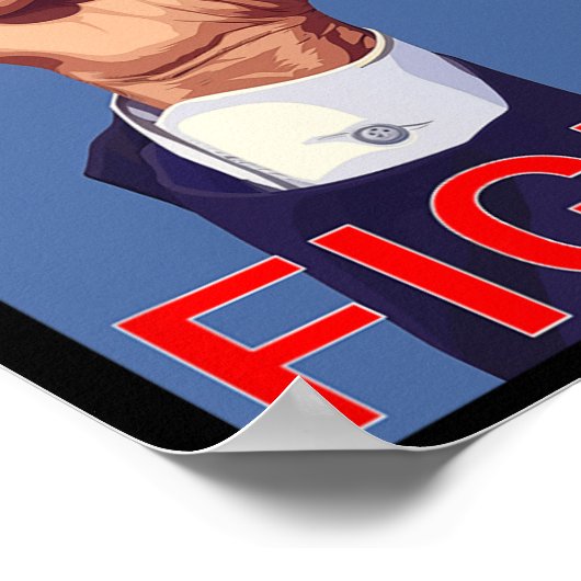 Poster Poing. Combat (Coin)