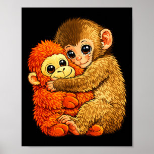 Poster Poing de bébé singe - mème de jouet en peluche de