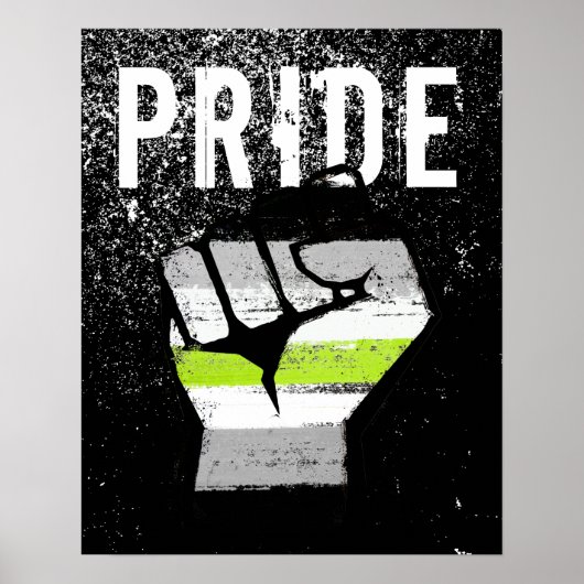 Poster Poing de fierté agender (Devant)
