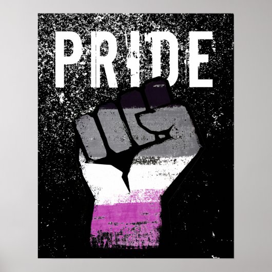 Poster Poing de la fierté asexuelle (Devant)