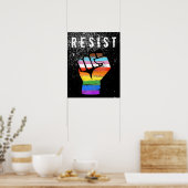 Poster Poing de la fierté du progrès inclusif (Cuisine)