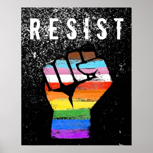 Poster Poing de la fierté du progrès inclusif (Devant)