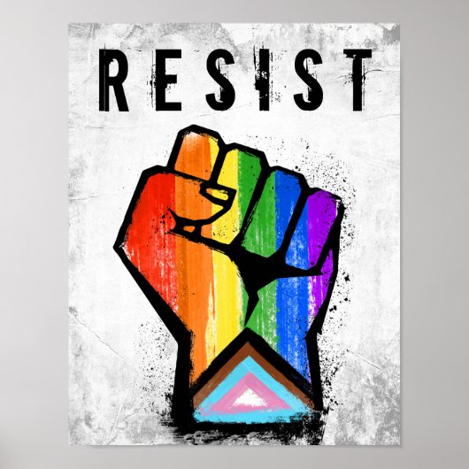 Poster Poing de la fierté progressiste (Devant)