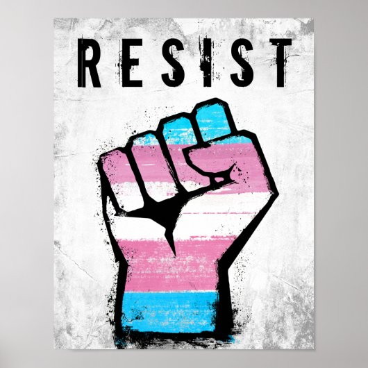Poster Poing de la fierté trans (Devant)