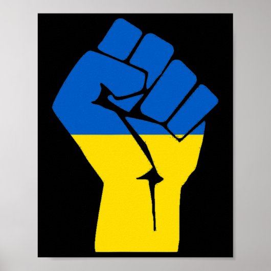 Poster Poing de la Liberté Ukraine (Devant)